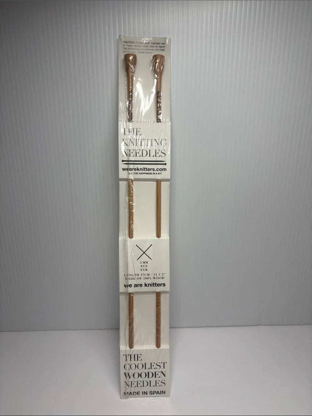 We Are Knitters Wooden Knitting Needles - Natural Beechwood 5mm 8 US